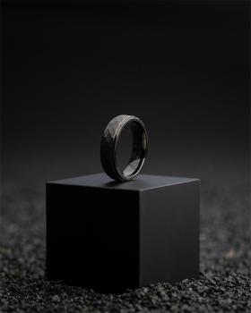Preview: 6 mm Titanring mit Schwarz-auf-Schwarz-Finish - Duplus Black